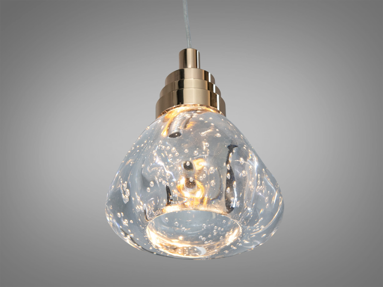 LED підвіс Diasha J2580-1S G золото скло з бульбашками 4 Вт LED підвіс Diasha J2580-1S G золото скло з бульбашками 4 Вт