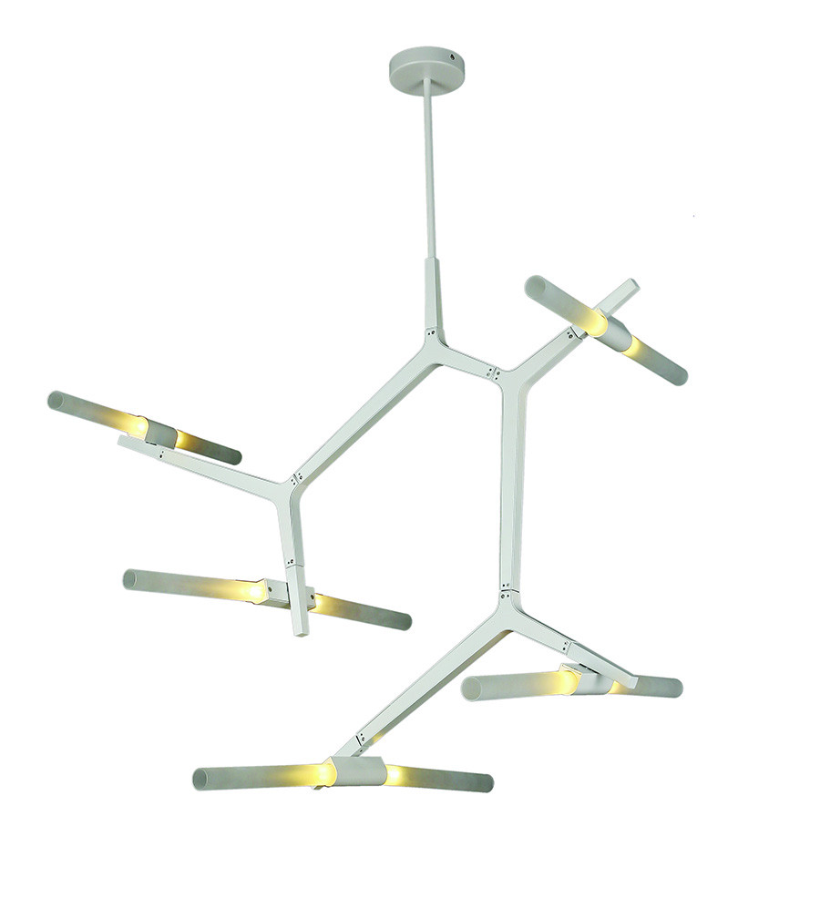 Люстра стельова Levistella 756LPR189-10 WH, 10xG9, білий, метал, скло, сучасний стиль