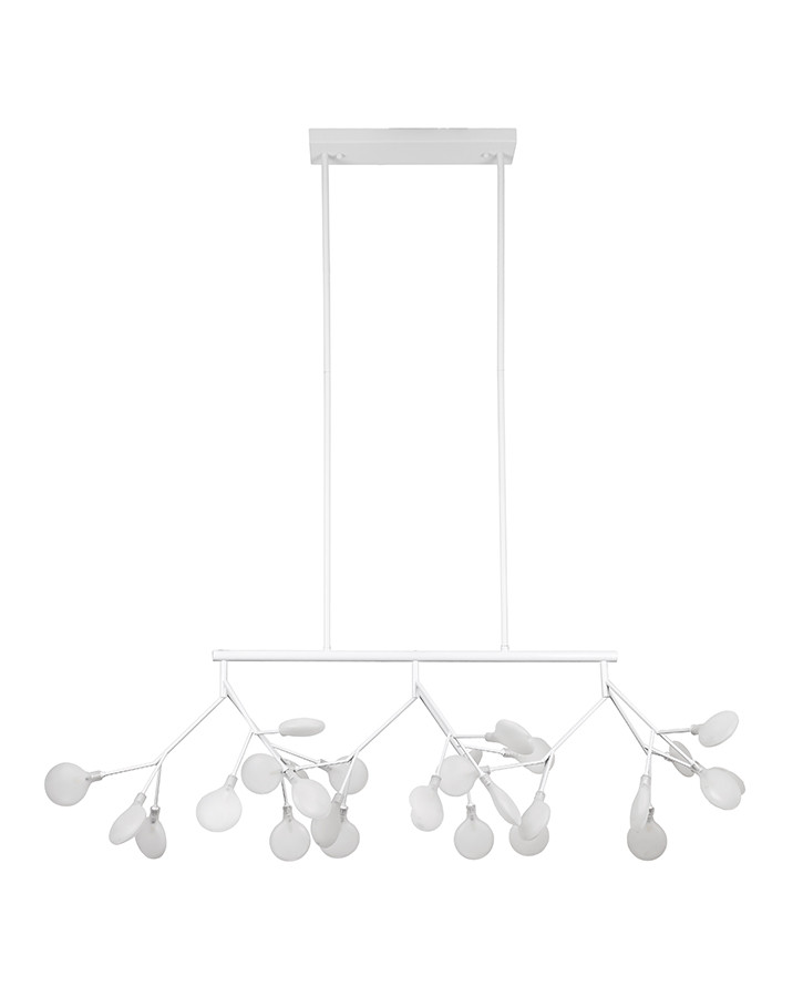 Люстра LED Levistella 918LP264-27 WH+WH, 27 плафонов, білий, метал і скло, сучасний стиль, 110 см Люстра LED Levistella 918LP264-27 WH+WH, 27 плафонов, білий, метал і скло, сучасний стиль, 110 см