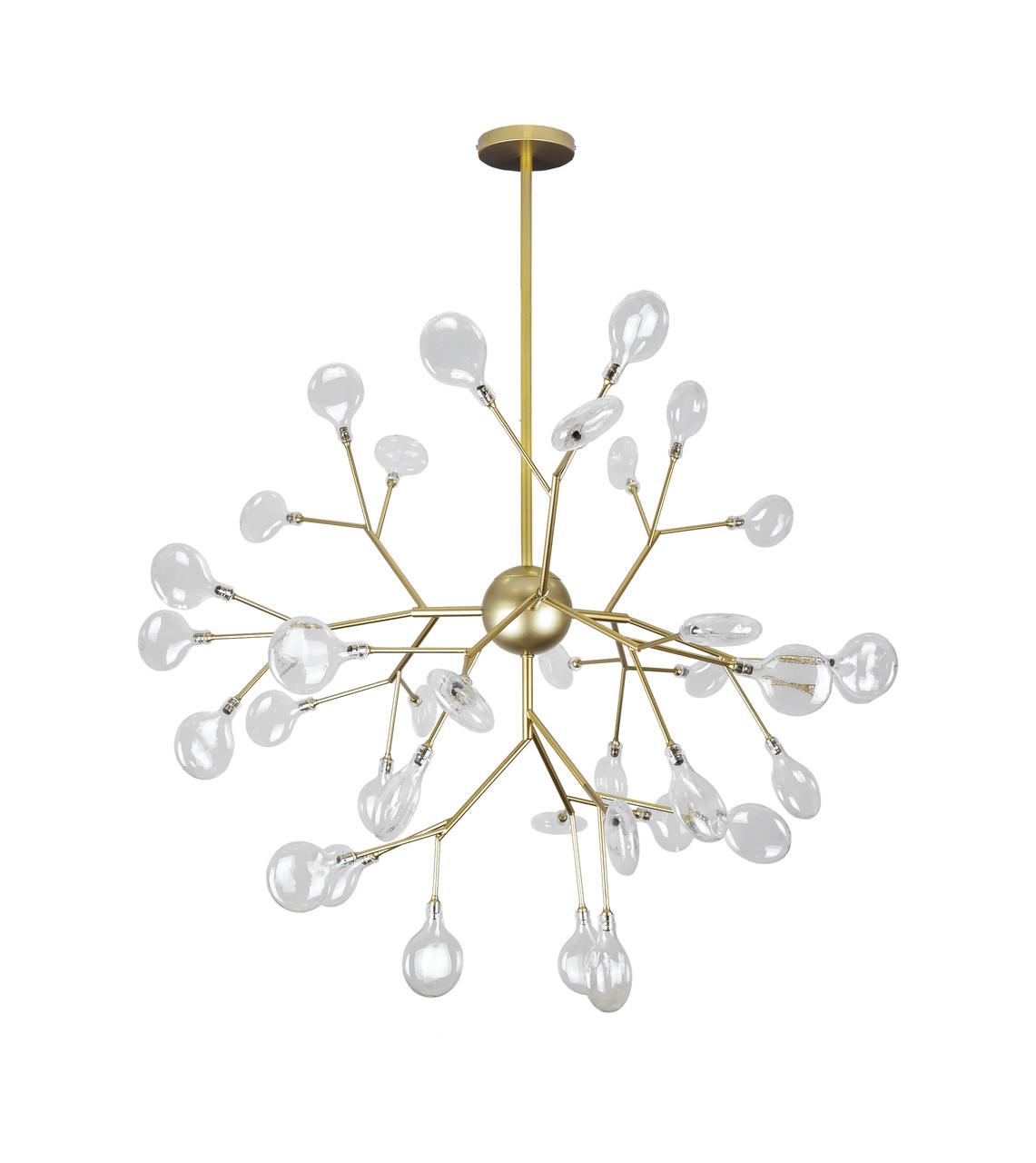 Люстра LED Levistella 918LP262-36 GD+CL, 36W, золото + прозоре скло, сучасний стиль для дому