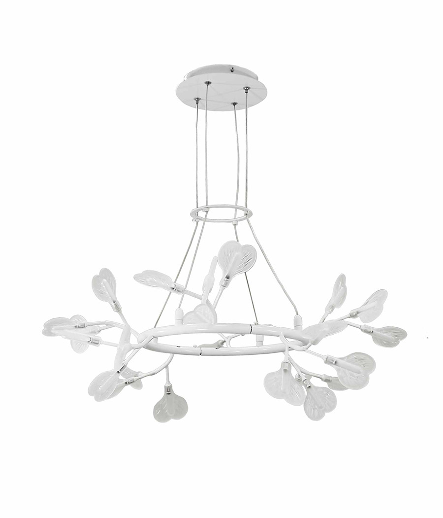 Люстра стельова LED Levistella 918LP271-24 WH+CL, 24 лампи G4, білий + прозорий, сучасний стиль Люстра стельова LED Levistella 918LP271-24 WH+CL, 24 лампи G4, білий + прозорий, сучасний стиль