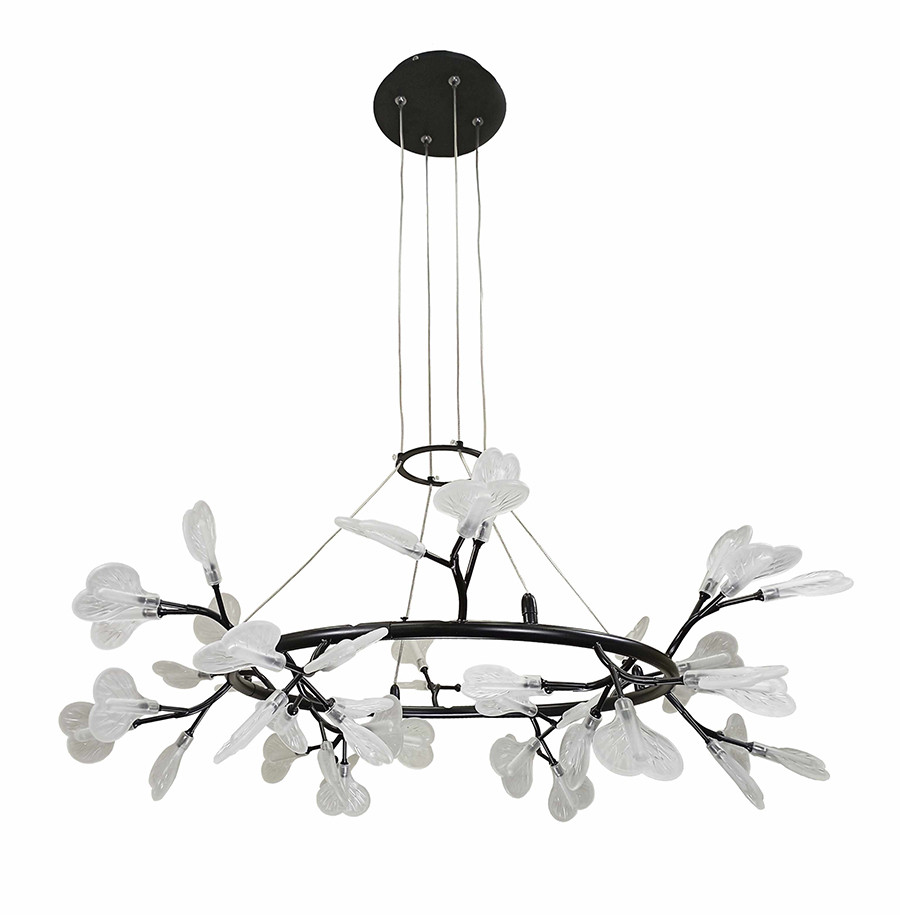 Люстра LED Levistella 918LP271-48 BK+CL, 48W, чорний/прозорий, сучасний стиль для дому Люстра LED Levistella 918LP271-48 BK+CL, 48W, чорний/прозорий, сучасний стиль для дому