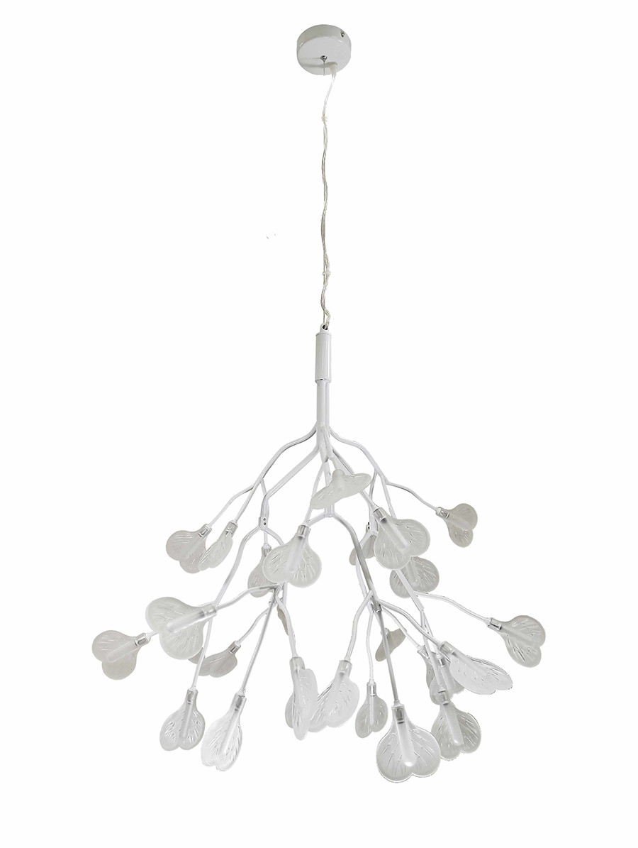 Люстра стельова Levistella 918LP272-27 WH+CL, G4, 27 плафонов, білий, метал і скло, сучасний стиль для дому Люстра стельова Levistella 918LP272-27 WH+CL, G4, 27 плафонов, білий, метал і скло, сучасний стиль для дому