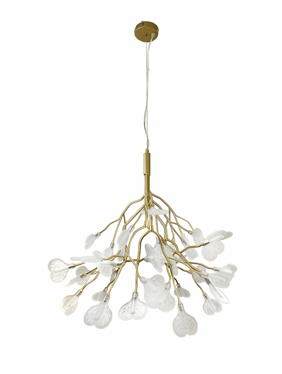 Люстра стельова Levistella 918LP272-36 GD+CL, G4, 36 плафонів, золото, білий, сучасний стиль Люстра стельова Levistella 918LP272-36 GD+CL, G4, 36 плафонів, золото, білий, сучасний стиль