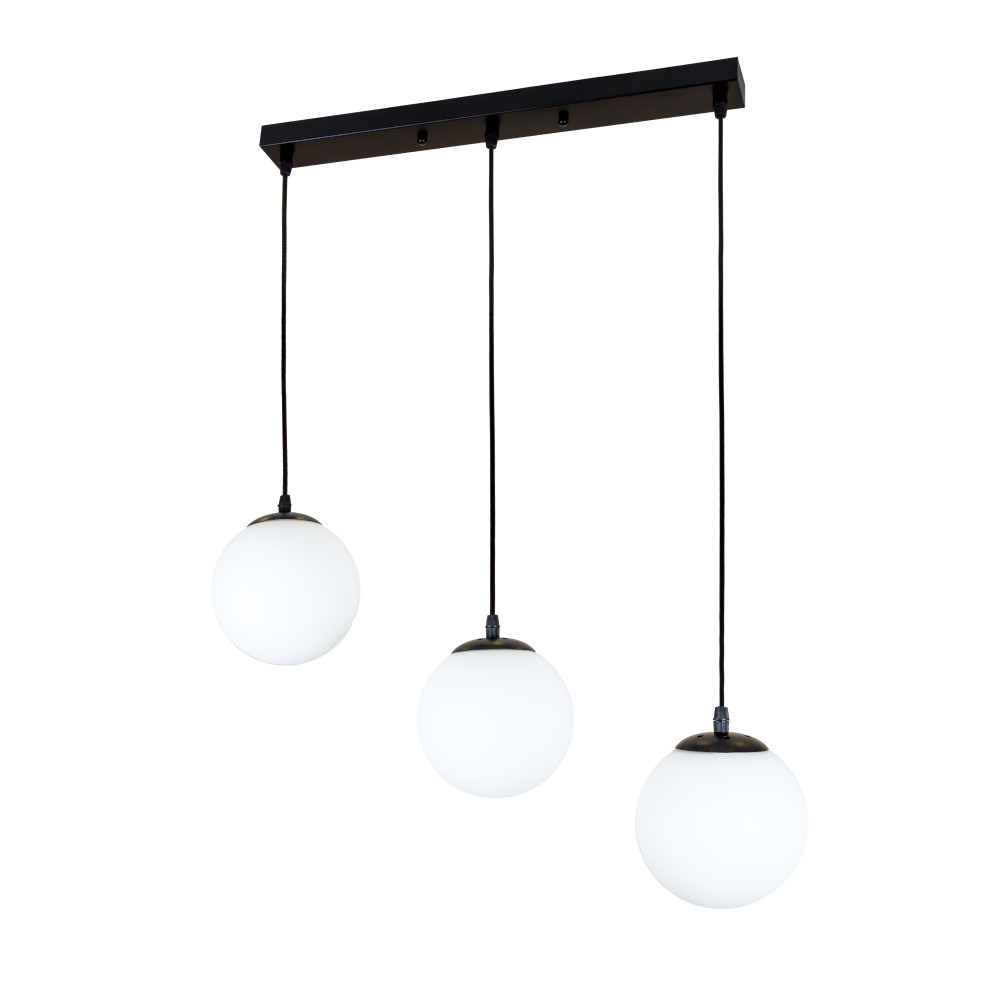 Люстра стельова Levistella 756PR150F-3 BK+WH (500), 3xE27, чорний+білий, для вітальні Люстра стельова Levistella 756PR150F-3 BK+WH (500), 3xE27, чорний+білий, для вітальні