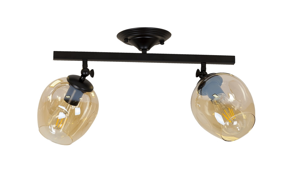 Потолочна люстра Levistella 756XPR0231F-2 BK+BR, E27, чорний і коричневий, сучасний стиль