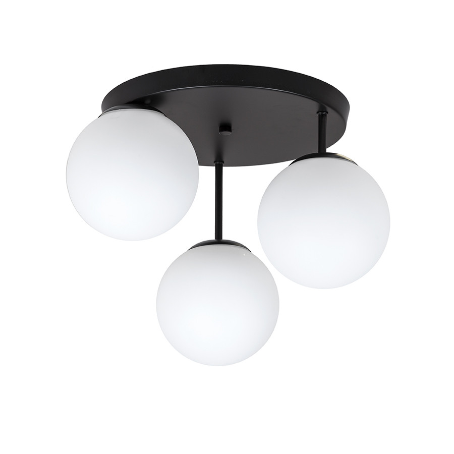 Люстра стельова LED Levistella 756HPR150F-3 BK+WH (300), 3 плафона E27, чорний + білий, діаметр 150 мм, сучасний стиль для дому Люстра стельова LED Levistella 756HPR150F-3 BK+WH (300), 3 плафона E27, чорний + білий, діаметр 150 мм, сучасний стиль для дому