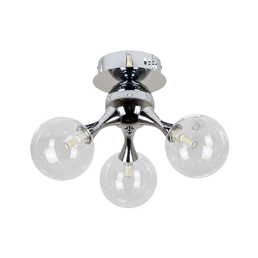 Люстра стельова LED Levistella 7529817-3 CR+CL, G9, хром, скло, сучасний стиль для вітальні Люстра стельова LED Levistella 7529817-3 CR+CL, G9, хром, скло, сучасний стиль для вітальні