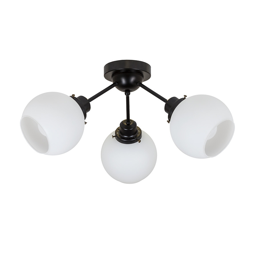 Потолочна люстра LED Levistella 916X09F-3 BK+WH (120), 3 плафона E27, діаметр 500 мм, чорний+білий, сучасний стиль для дому