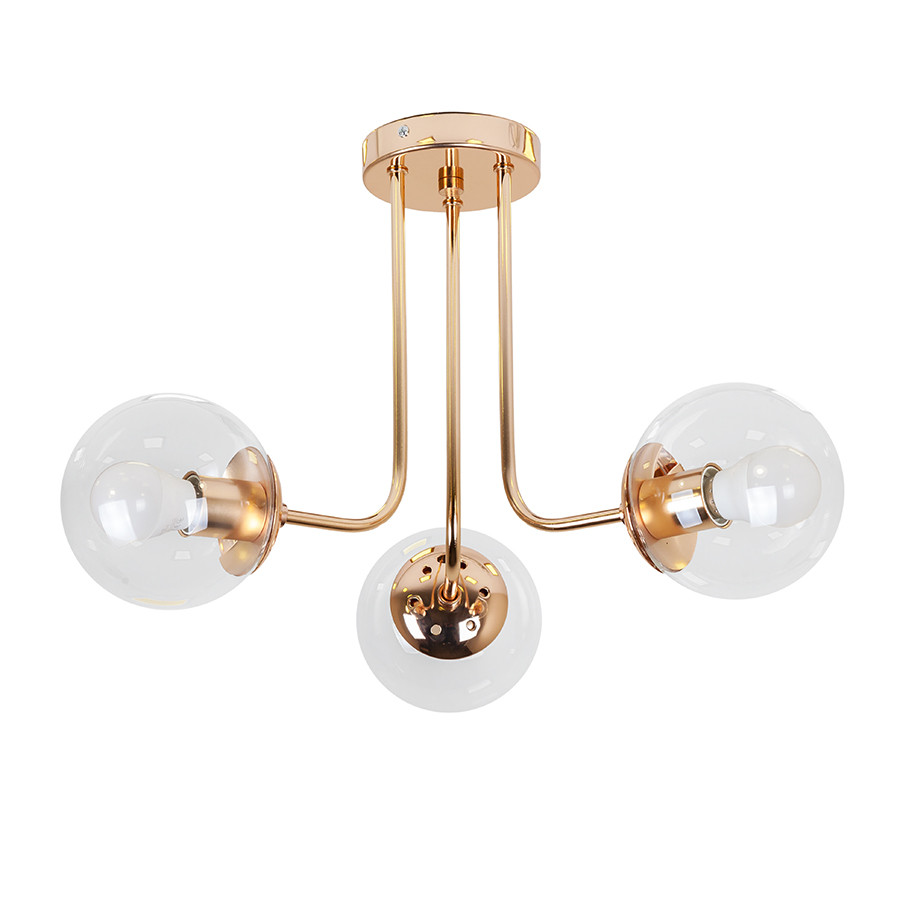 Люстра стельова LED Levistella 7529908-3 GOLD+CL, 3 плафони, золотий, прозорий, сучасний стиль для дому Люстра стельова LED Levistella 7529908-3 GOLD+CL, 3 плафони, золотий, прозорий, сучасний стиль для дому
