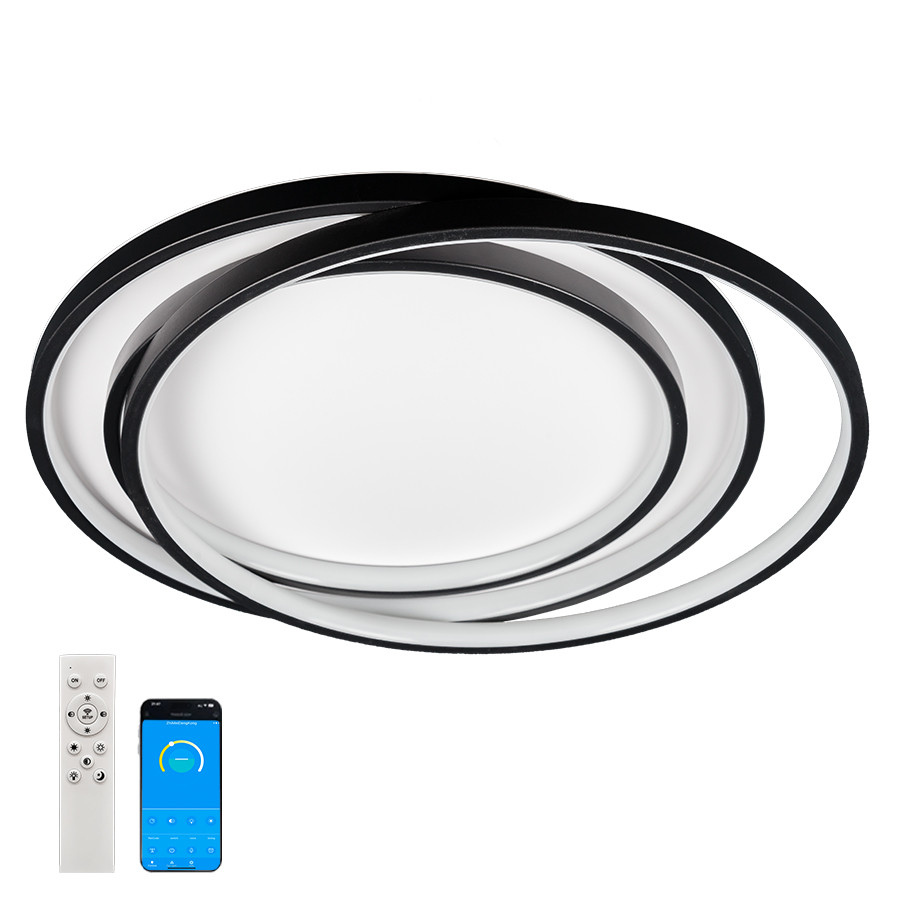 Люстра стельова LED Levistella 7871019, 76W, 3000-6000K, біло-чорна, сучасний стиль з пультом управління Люстра стельова LED Levistella 7871019, 76W, 3000-6000K, біло-чорна, сучасний стиль з пультом управління