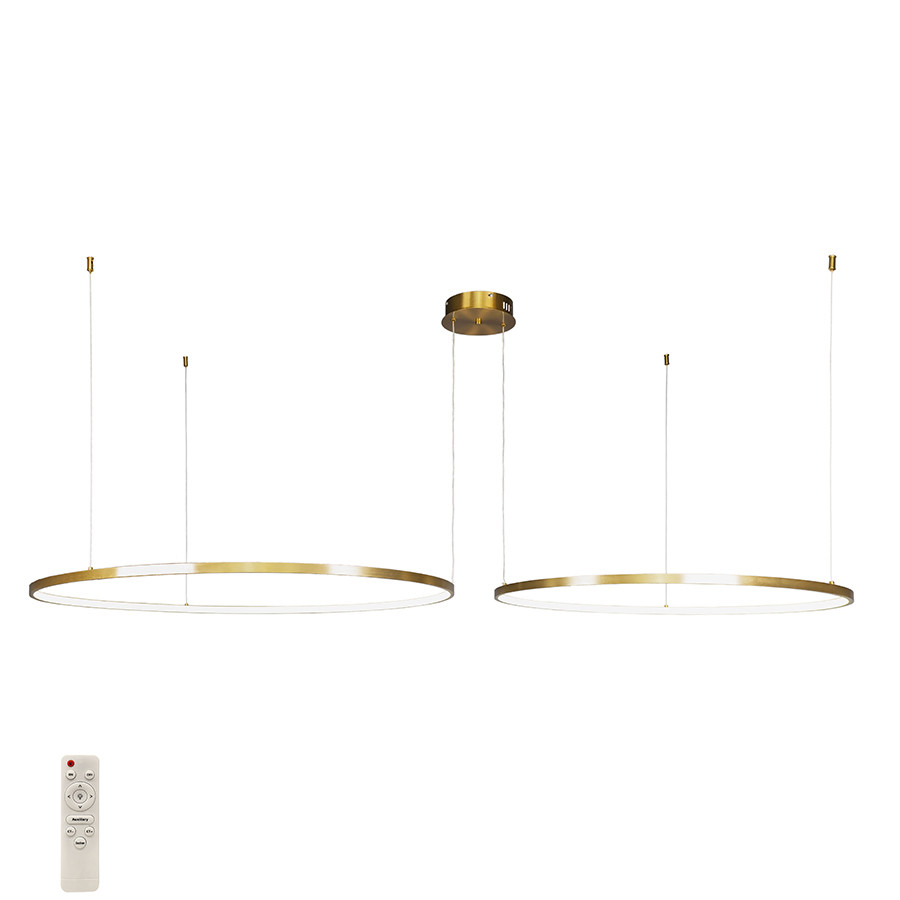 Люстра стельова LED Levistella 7529832-2B BRONZE LED (800+1000), 130W, діаметр 800/1000 мм, бронзовий метал, сучасний стиль
