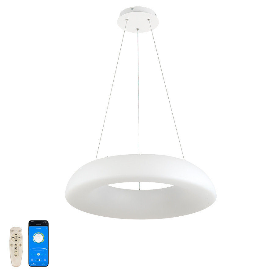 Люстра стельова LED Levistella 797MD6018AP (580), 80W, три режими світла, пульт управління, сучасний стиль для дому