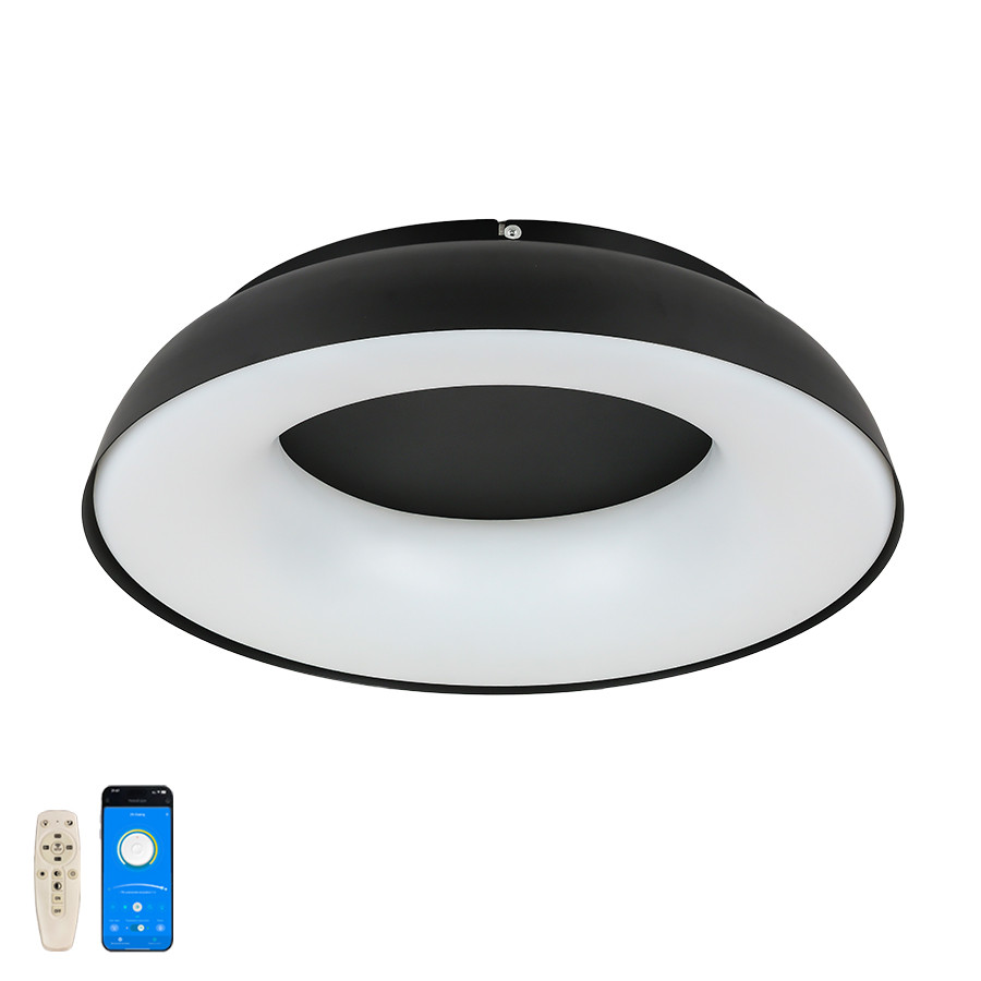 Люстра стельова LED Levistella 797MX6018 (580) BK, три режими світла, чорний метал, сучасний стиль Люстра стельова LED Levistella 797MX6018 (580) BK, три режими світла, чорний метал, сучасний стиль