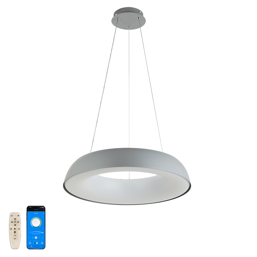 Люстра стельова LED Levistella 797MD6018 (480) DGY, 70W, 480х90 мм, три режими світла, пульт, сучасний стиль
