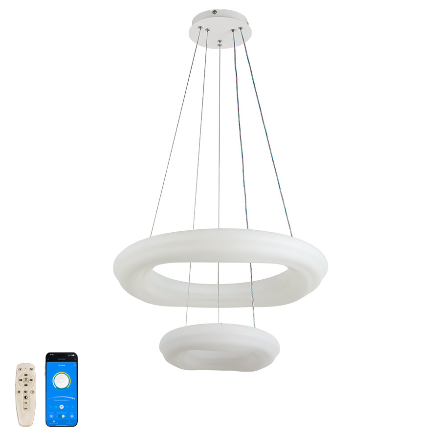 Люстра стельова LED Levistella 797MD6008 (550+300), 80W, три режими світла, діаметр 300+550 мм, пульт, сучасний стиль Люстра стельова LED Levistella 797MD6008 (550+300), 80W, три режими світла, діаметр 300+550 мм, пульт, сучасний стиль