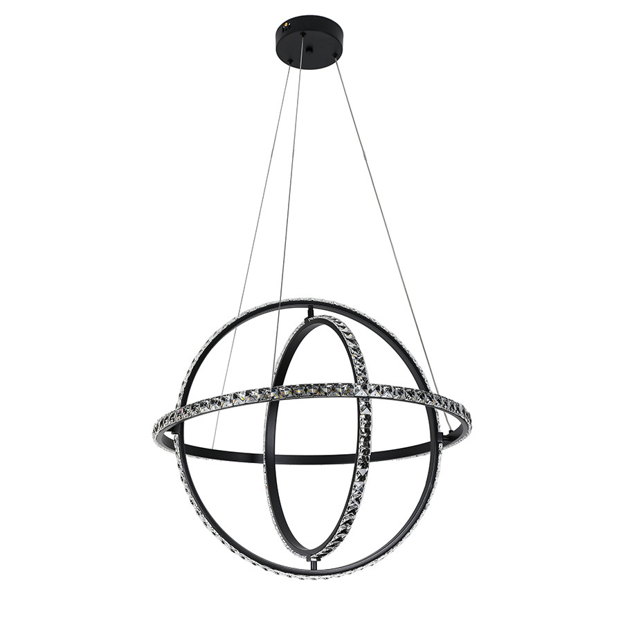 Люстра стельова LED Levistella 799L8703S-3 (600) BK, 70W, регульована температура кольору, чорний метал, сучасний стиль Люстра стельова LED Levistella 799L8703S-3 (600) BK, 70W, регульована температура кольору, чорний метал, сучасний стиль