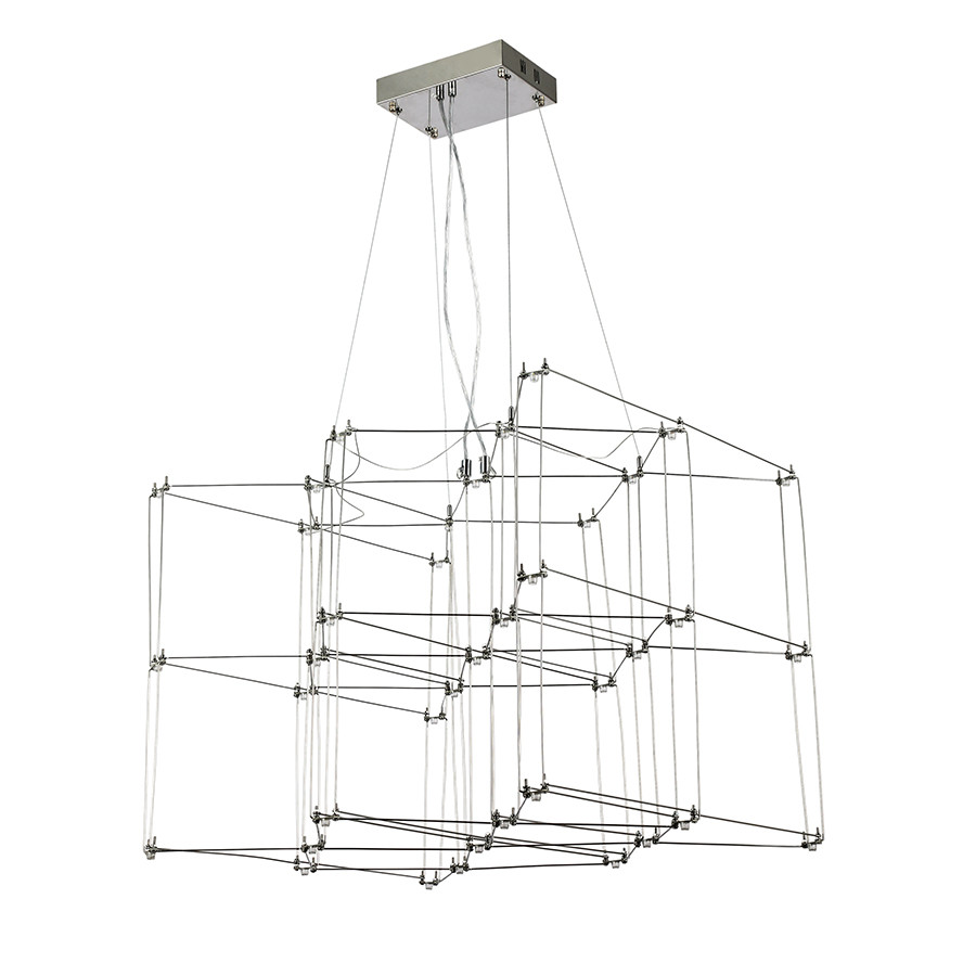 Люстра LED Levistella 918L045 (600) CH, 25W, три режими світла, метал, стельова, для вітальні