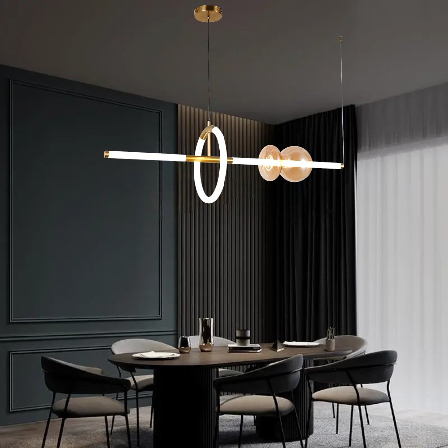 Підвісний світильник LED Levistella 79112209 led (1000) AB+BR, 1050*300 мм, вінтажний стиль для вітальні Підвісний світильник LED Levistella 79112209 led (1000) AB+BR, 1050*300 мм, вінтажний стиль для вітальні
