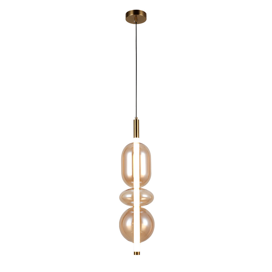 Світильник підвісний LED Levistella 79112280-1led BR, модель 10W, 4500K, бронзовий, сучасний стиль, плафон 600*150 мм