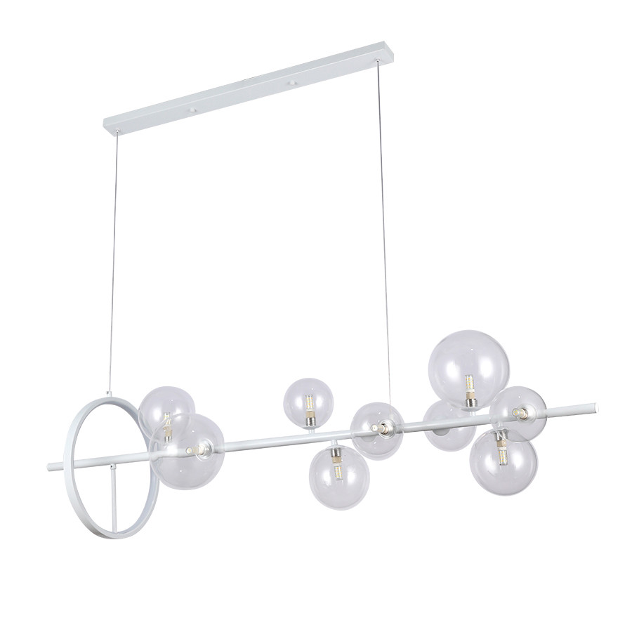 Люстра LED Levistella 918LP267-10 WH+CL, 10 плафонів, чорнобура, сучасний стиль для дому Люстра LED Levistella 918LP267-10 WH+CL, 10 плафонів, чорнобура, сучасний стиль для дому