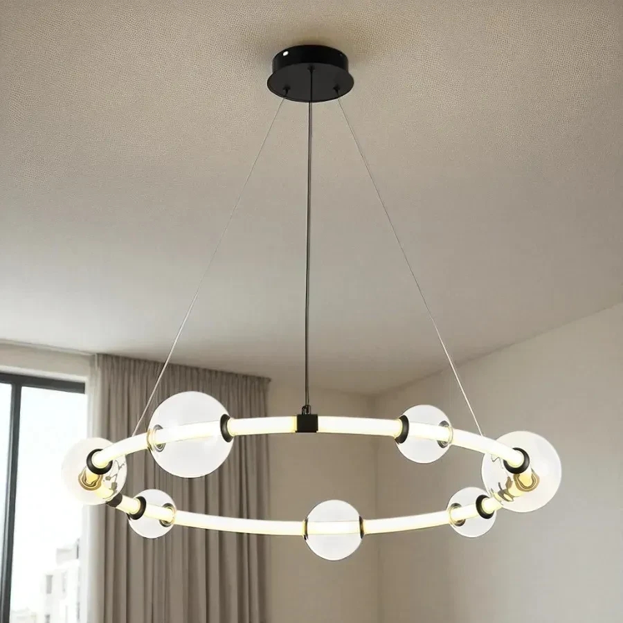 Люстра стельова LED Levistella 7812021 (750) BK, 20W, 3000K, чорний акрил, сучасний стиль