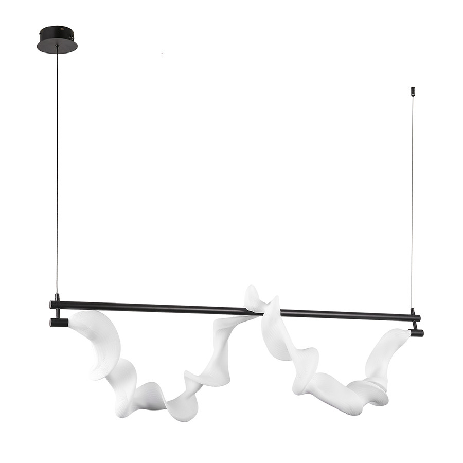 Люстра LED Levistella 7813168 (1200) BK, 18W, 3000K, чорний, стельова, сучасний стиль