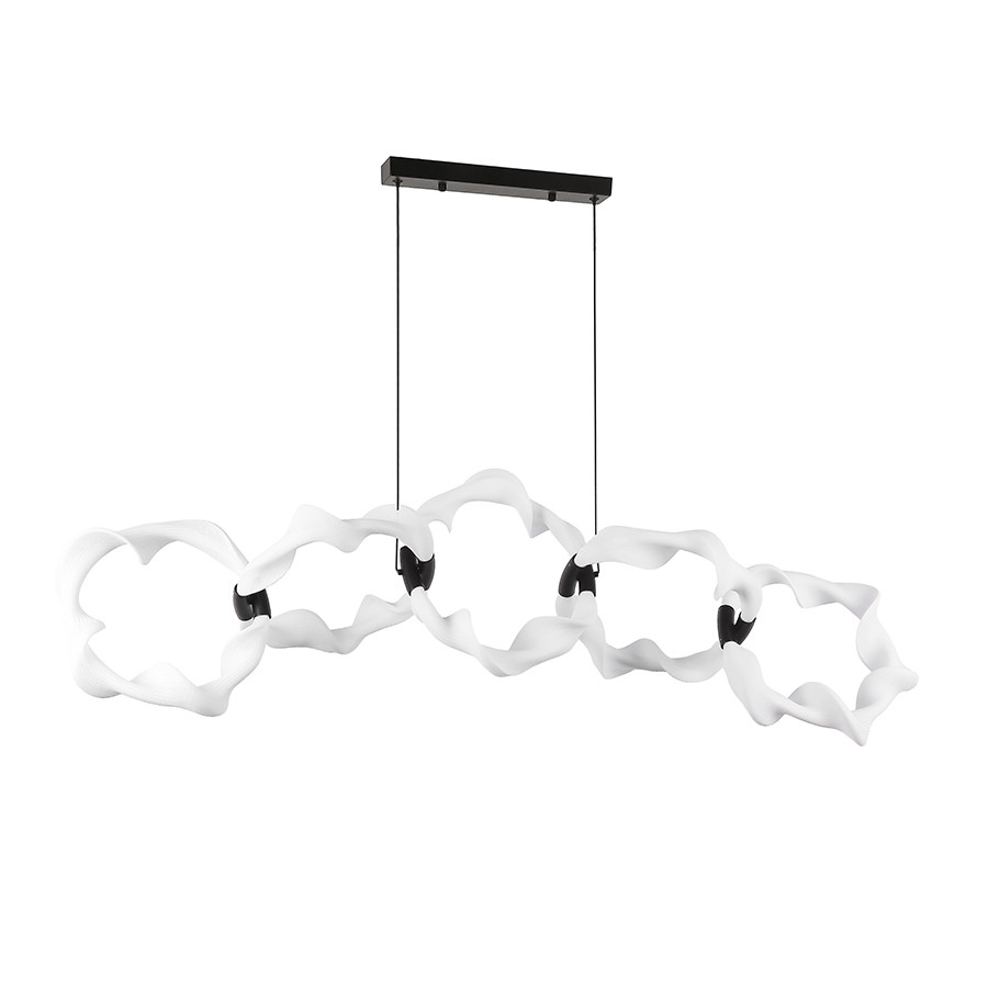 Люстра LED Levistella 7813170-5 BK, 40W, 3000K, чорний, сучасний дизайн, 1350*400мм