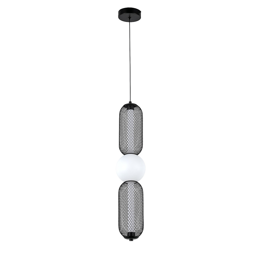 Світильник підвісний LED Levistella 7812033 BK, 6W, 3000K, чорний метал, для вітальні Світильник підвісний LED Levistella 7812033 BK, 6W, 3000K, чорний метал, для вітальні