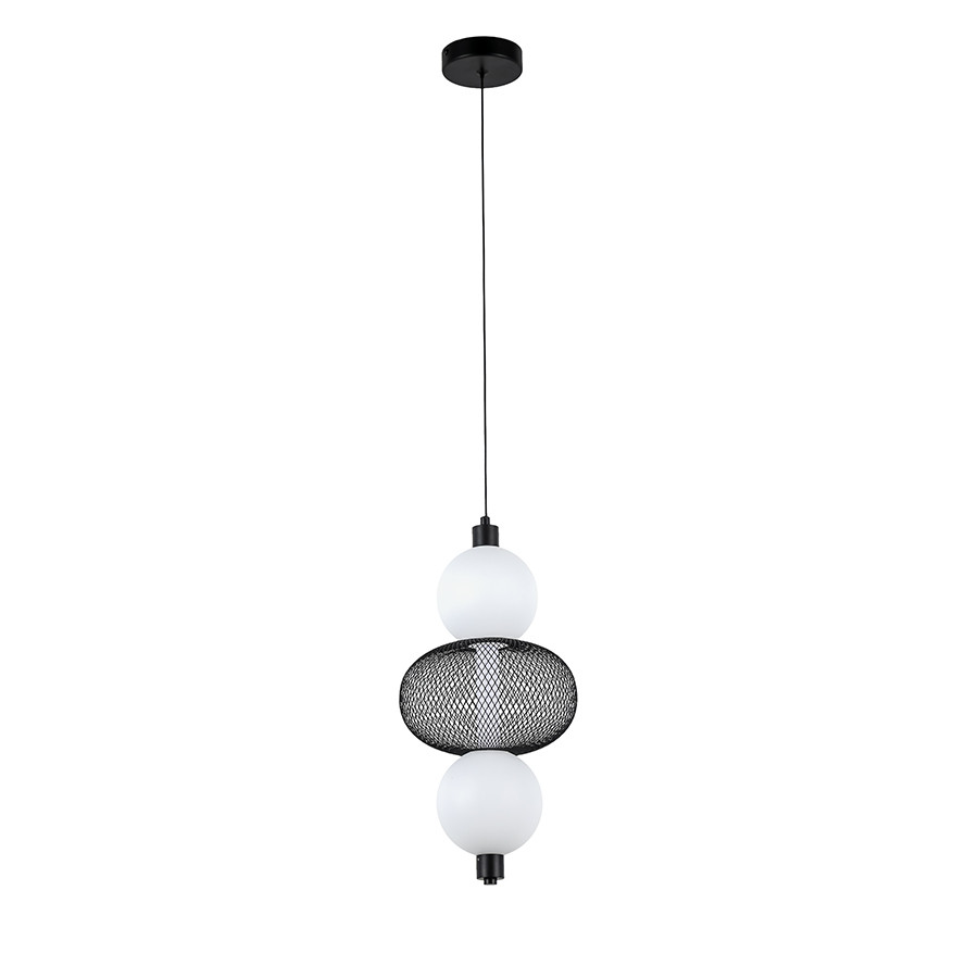 Світильник підвісний LED Levistella 7812032 BK, 4W, 3000K, чорний метал, для вітальні