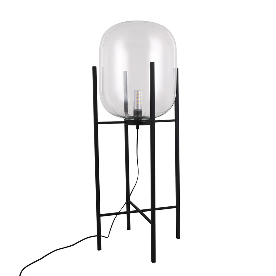 Торшер Levistella 909XLL05F BK+CL — чорний, прозоре скло Торшер Levistella 909XLL05F BK+CL — чорний, прозоре скло