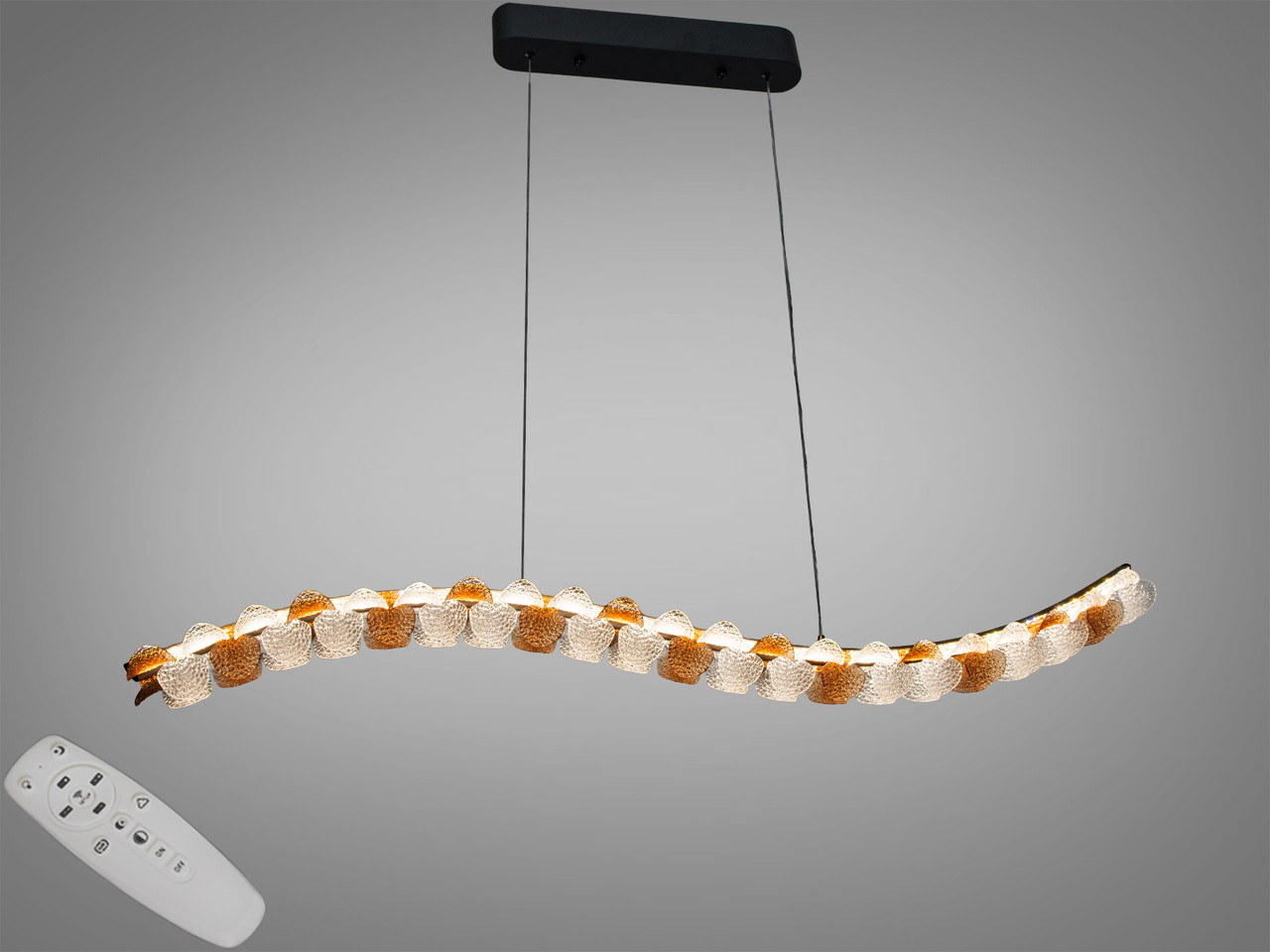 Люстра підвісна LED Diasha MD2511/1000CG шампань 55Вт пульт Люстра підвісна LED Diasha MD2511/1000CG шампань 55Вт пульт