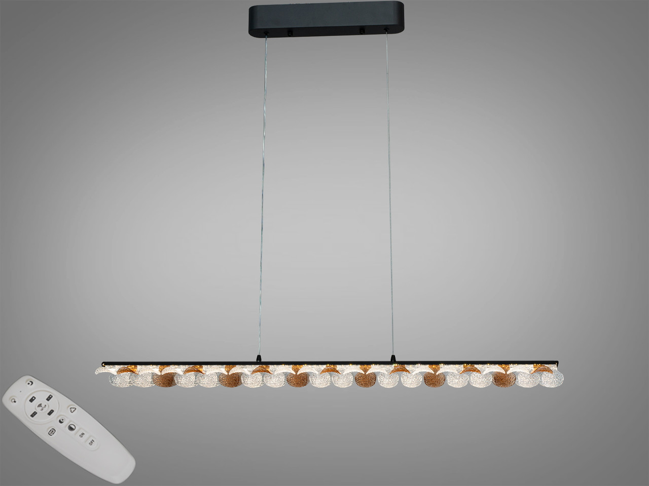 Підвісна люстра Diasha MD25115/1000BK LED чорна 55Вт 3025Лм пульт Підвісна люстра Diasha MD25115/1000BK LED чорна 55Вт 3025Лм пульт