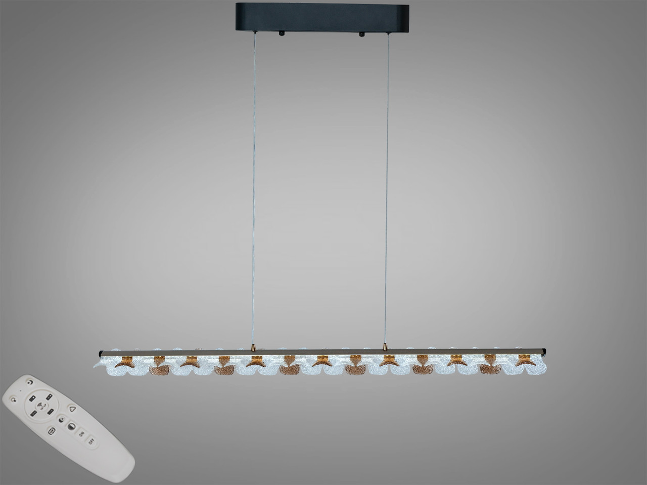 Підвісна LED люстра Diasha MD25115/1000CG шампань 55Вт пульт 3 режими Підвісна LED люстра Diasha MD25115/1000CG шампань 55Вт пульт 3 режими