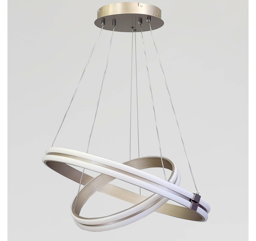 Сучасна LED люстра з двома кільцями MD78099/60+40CF Artlight у кольорі рожеве золото Сучасна LED люстра з двома кільцями MD78099/60+40CF Artlight у кольорі рожеве золото