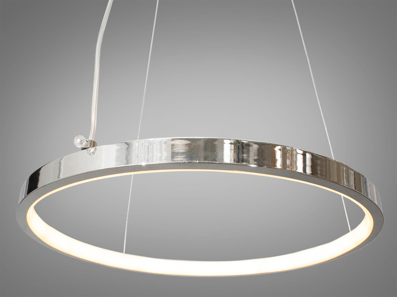Люстра стельова LED Diasha MD9079-300HR, 26W, 3000K, хром, сучасний стиль для передпокою