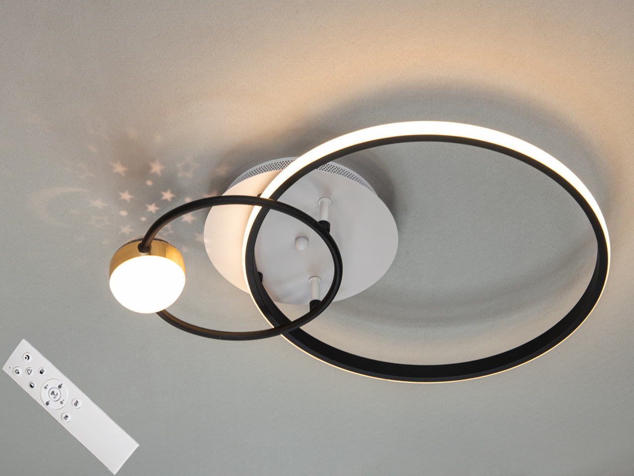Люстра стельова LED Diasha MX2986-2A WH+BK, 35Вт, білий+чорний, діаметр 39 см, для коридору, спальні, кухні Люстра стельова LED Diasha MX2986-2A WH+BK, 35Вт, білий+чорний, діаметр 39 см, для коридору, спальні, кухні