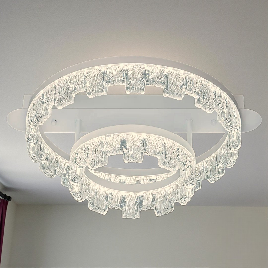 LED-світильник стельовий Diasha MX78205/400+200WH 55W, 2 кільця, 3 кольори світла, 40×50 см LED-світильник стельовий Diasha MX78205/400+200WH 55W, 2 кільця, 3 кольори світла, 40×50 см