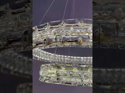 Відеоогляд товару: Люстра-кільце Linisoln 7896-60*40 метал, кришталь, LED (120–50 см, 60×40 см), 65 Вт