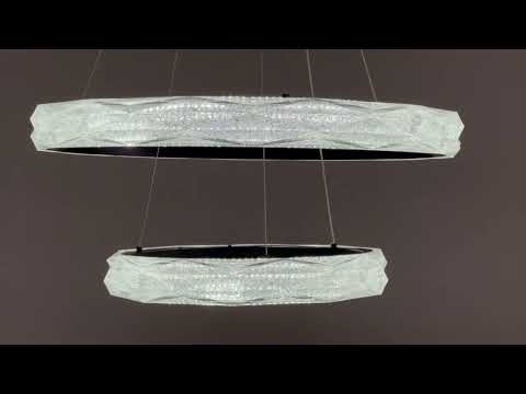 Видеообзор товара: Подвесная LED-люстра Diasha 583-600+400BK чёрная, 2 кольца