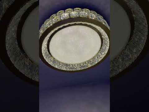 Відеоогляд товару: Стельова LED-люстра з кришталем Linisoln 3218-600 FG золото, 160 Вт, діаметр 60 см