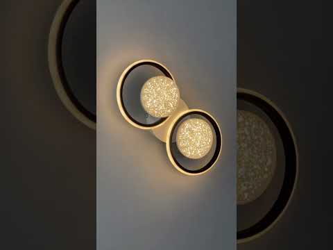 Видеообзор товара: LED-люстра Diasha 2561WH+BK DIMMER 58W, 3190 lm, 52×25 см (с пультом)