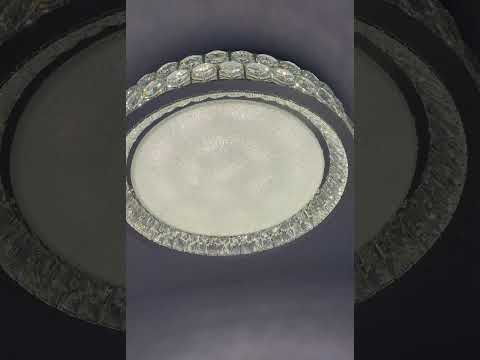 Відеоогляд товару: Стельова LED-люстра Linisoln 3218-600 CH, хром 160 Вт, 60 см, кришталь (до 22 м²)